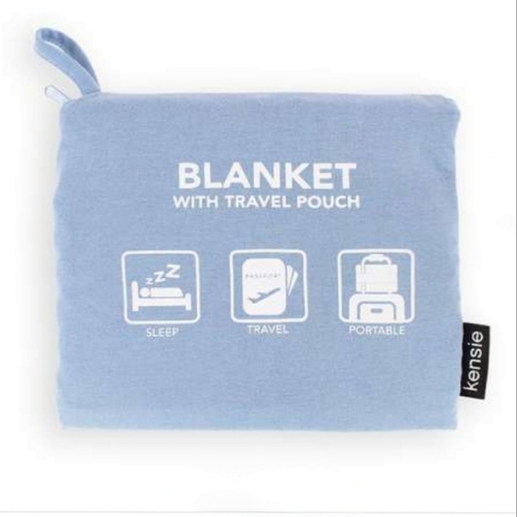 🔥ABSOLUTE FINAL💲⬇️KENSIE Blue Travel Blanket ~ NWT - Picture 1 of 6